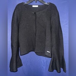 Mayoral Black Kids Cardigan with Flared Sleeves